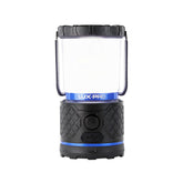 LUXPRO lantern with diffused lens delivering soft, even light for camping