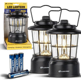 LUXPRO Retro LED Lantern front view for home and outdoor emergency lighting