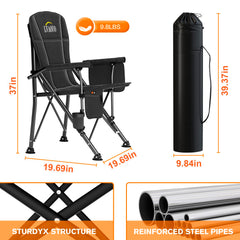 LVAOUO 600-lb capacity chair supports heavy outdoor use.