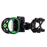 LWANO 5 Pin Bow Sight front view shows clear alignment for quick target acquisition.
