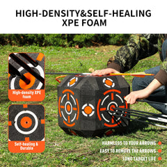 LWANO archery target block lightweight handheld design for easy transport.