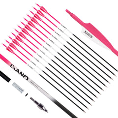 LWANO carbon arrow shaft closeup for durable 30-inch practice sessions