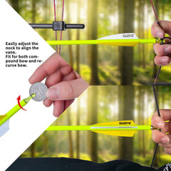LWANO carbon arrows with 7.8mm diameter for stable flight during practice