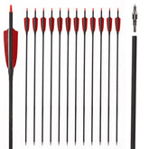 LWANO carbon arrows 30-inch pack12 red-black shafts ready for durable target practice