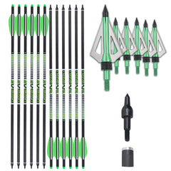 LWANO carbon crossbow bolts 22 inch 12-pack for precise target practice