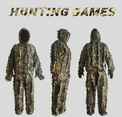 LYLPYHDP Ghillie suit highlights 3D leaf design for improved camouflage.