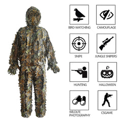 LYLPYHDP Ghillie suit with front zipper for easy dressing in the field.