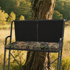 Lyreh tree stand seat cushion with straps secures on ladder stands.