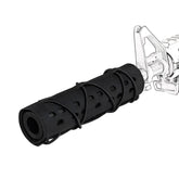 LZAQHMT 7-inch tactical suppressor cover secured on airsoft gear for secure fit