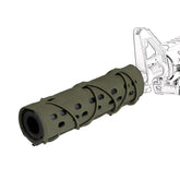LZAQHMT 7-Inch Suppressor Cover in nylon protects airsoft silencers outdoors.