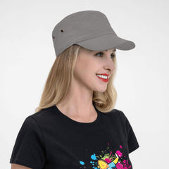 Lzihkst flat-top fitted cap with unisex design for daily wear