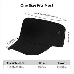 Lzihkst Trendy Black Cadet Cap visor detail with a semi-curved brim for shade.