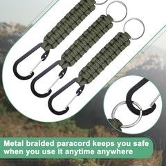 M METERXITY 3-pack paracord lanyard in dark green shown for easy organization.