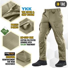 M-Tac Aggressor Flex reinforced knees illustrate protection during kneeling and crawling.