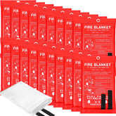 Macarrie 20-pack fire blankets roll for quick emergency deployment.