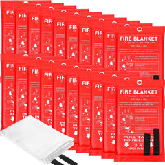 Macarrie 20-pack fire blankets roll for quick emergency deployment.