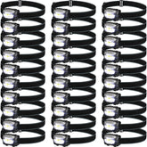 Macarrie 30-pack headlamps packaged for bulk camping kits and shared use.