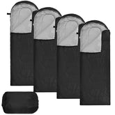 Macarrie 4-pcs sleeping bags rolled with compression sacks for easy cold-weather transport.