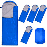 Macarrie 6-pack sleeping bags in royal blue with compression bag for easy outdoor camping