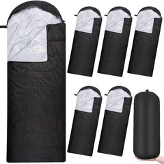 Macarrie 6-pack sleeping bags rolled in compact bundles for easy storage.