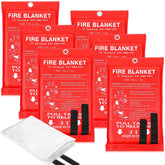 Macarrie fire blanket roll with pull-down tabs for fast, mess-free fire suppression.