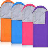 Macarrie 4pc sleeping bag set in light blue showing roomy interior for adults