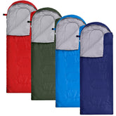 Macarrie four-pack sleeping bags in colors for versatile camping and shelter warmth