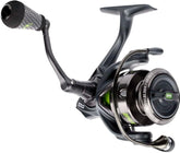 Mach 2 spinning reel front view shows a durable aluminum frame.
