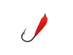 Mack's Lure Glo Hooks bronze with hot cerise glow for visibility in murky water