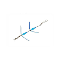 Mack's Lure Hot Wings blue scale and silver mirror attract salmon and trout at slow trolling speeds