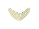Mack's Lure Smile Blades 1.5 Glow White angled for a slow rolling wobble.