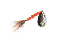Mack's Lure Wedding Ring Glo Fly in hammered nickel boosts visibility for kokanee and trout