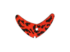 Mack's Lure Smile Blades 1Red front view emphasizing bright color for lifelike action.