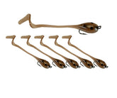 Made in USA Twister Tad Fishing Lure in Motor Oil color, close-up