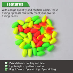 Bright green pompano float attracting fish underwater