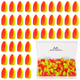 MAFIMOEA yellow-red bullet fishing float M size 60pcs close-up