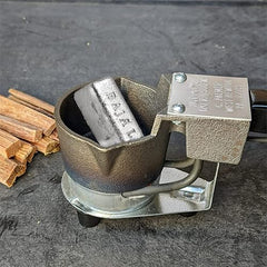 MagBay Lures lead ingots showing compatibility with a standard casting pot
