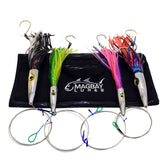 MagBay Lures high speed wahoo trolling set with bag for quick deployment.