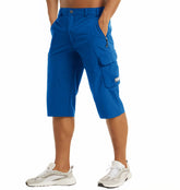 MAGCOMSEN Sweat Shorts blue front view ideal for workouts and casual wear.
