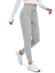 magcomsen women's fleece joggers closeup fleece lining for warmth