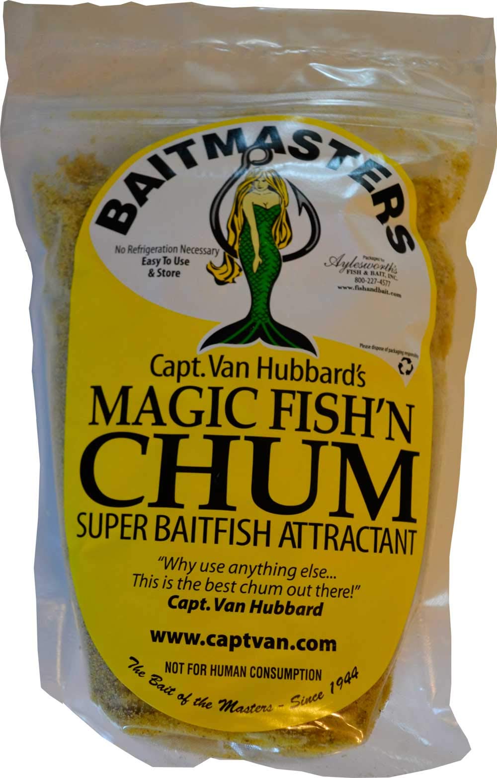 1 lb resealable pouch of Magic Fish'N Dry Chum