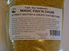 Durable heavy-duty resealable packaging for Magic Fish'N Dry Chum