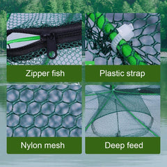 Compact folded design of the Magic Foldable Fishing Trap
