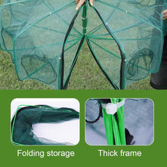 Close-up of bait chamber and zipper on the trap