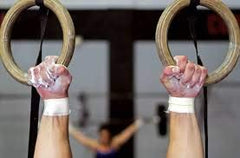 Magic Ninja Dust liquid chalk on hands during weightlifting for improved grip.