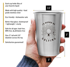 Magic Pine I'd Rather Be Golfing text graphic emphasizes playful motivation during rounds