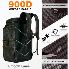 Magikeration fishing backpack 42L storage demonstrates spacious tackle organization.