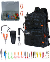 Magikeration fishing backpack with rod holders keeps rods secure on the move.