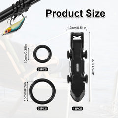 Close-up of magnetic lure hooker with dimensions 4x1.3 cm