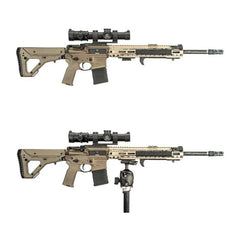 Magpul M-LOK Tripod Adapter aluminum finish highlights durability and corrosion resistance in field use.